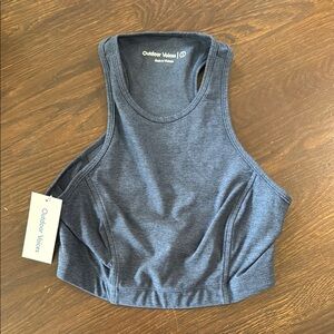 Outdoor Voices navy Athena crop Top